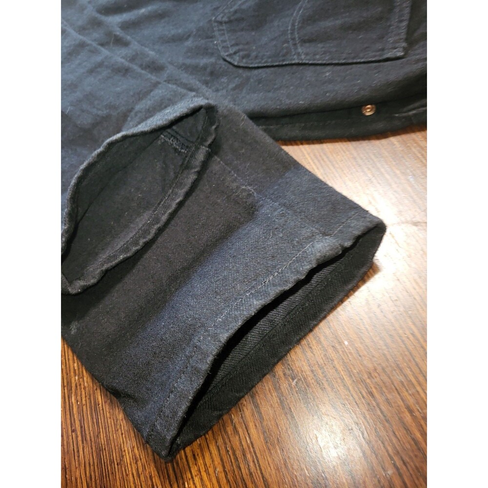 Vintage 90s Lee Jeans Black High Waisted Tapered Mom Fit Made In USA 30x33.5 Siz - Picture 9 of 9